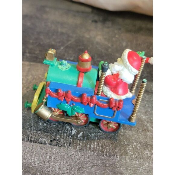Santa Claus train AS IS figure toy Xmas decor - Picture 3 of 4